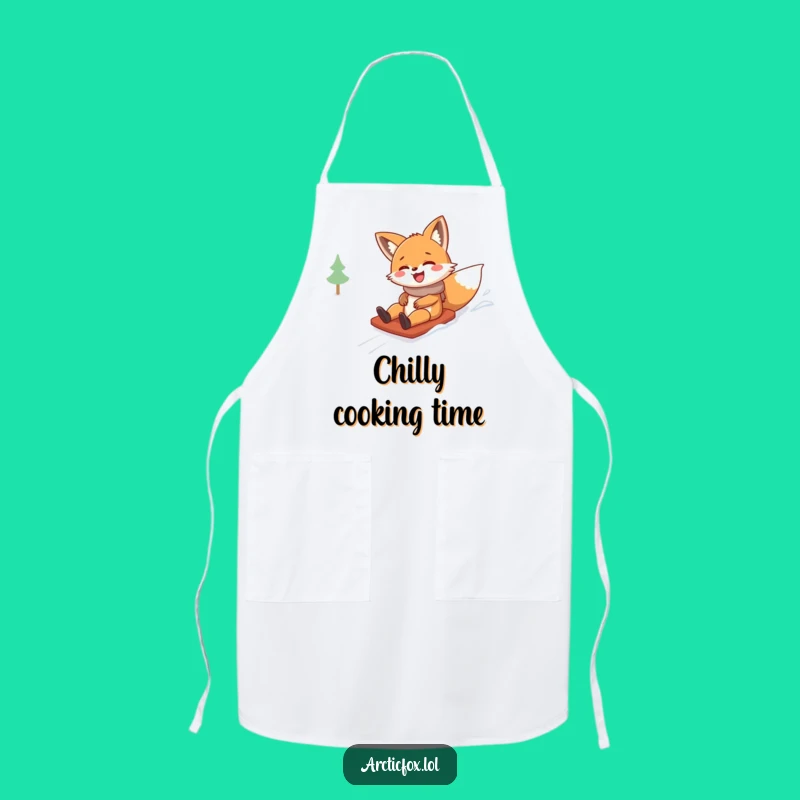 Funny Giggling Fox Apron: Cook Up Laughs in the Kitchen