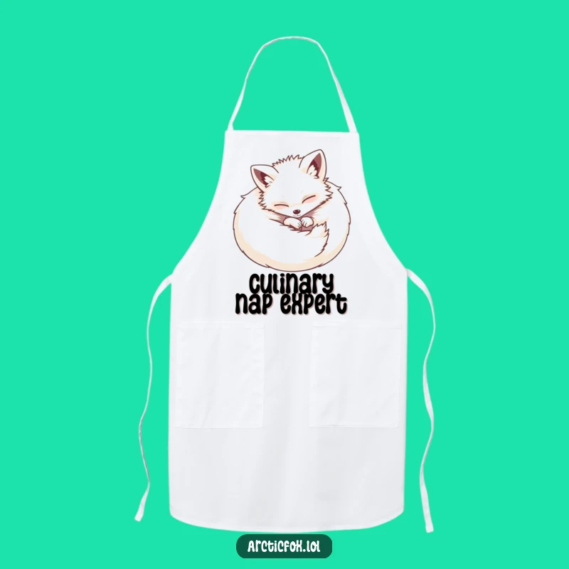 Funny Cozy Fox Apron: Contented Ball Chef, Kitchen Gift