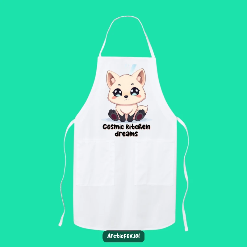 Funny Aurora Arctic Fox Apron - Magical Kitchen Wonder