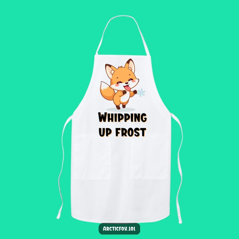 Funny Fox Snowflake Apron: Cook with Winter's Playful Spirit