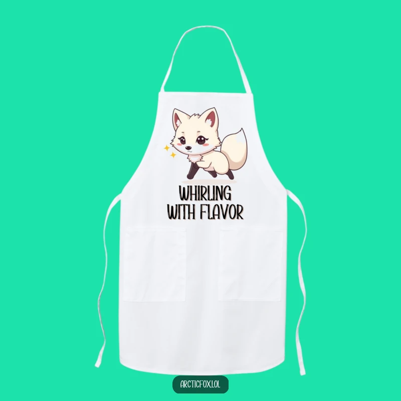 Funny Playful Fox Apron: Chasing Tail Chef, Fun Kitchen Gift