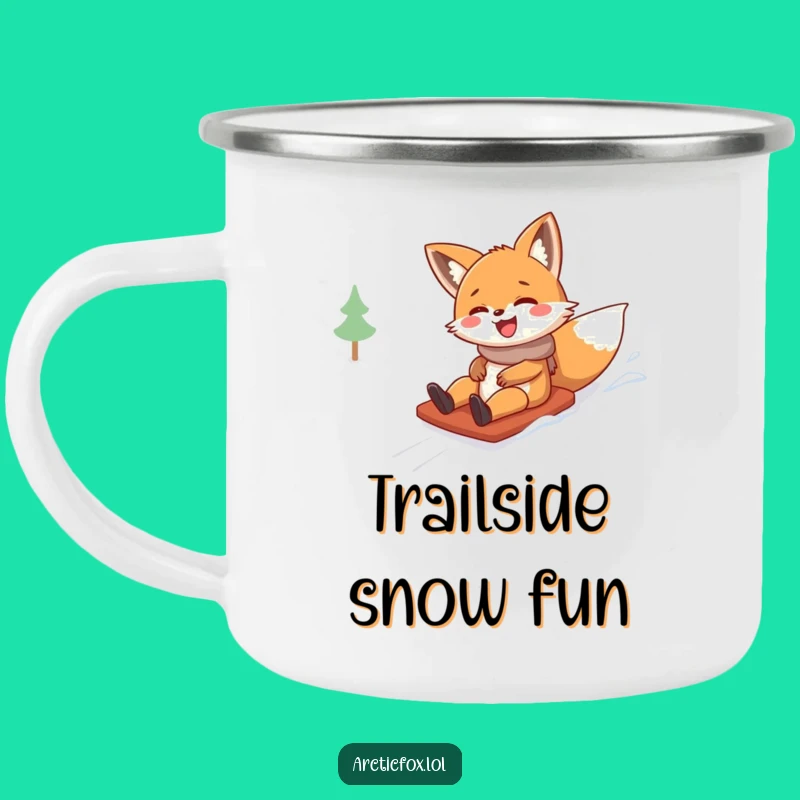 Funny Giggling Fox Camping Mug: Outdoor Adventures with Humor