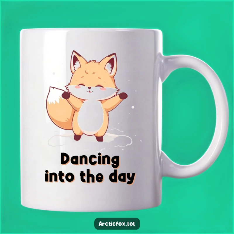 Funny Dancing Fox Snow Mug: Hilarious Winter Moves Gift for Fun Lovers