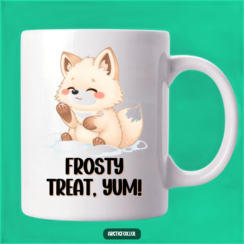 Funny Fox Mug: Arctic Snow Delight Gift for Winter Lovers