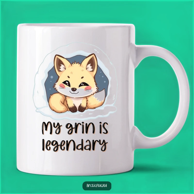 Funny Arctic Fox Peeking Mug: A Mischievous Grin for Your Perfect Gift