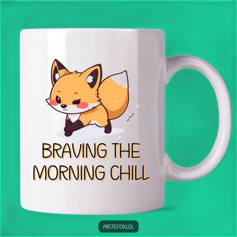 Funny Determined Arctic Fox Mug - Brave Explorer Gift for Winter Adventures