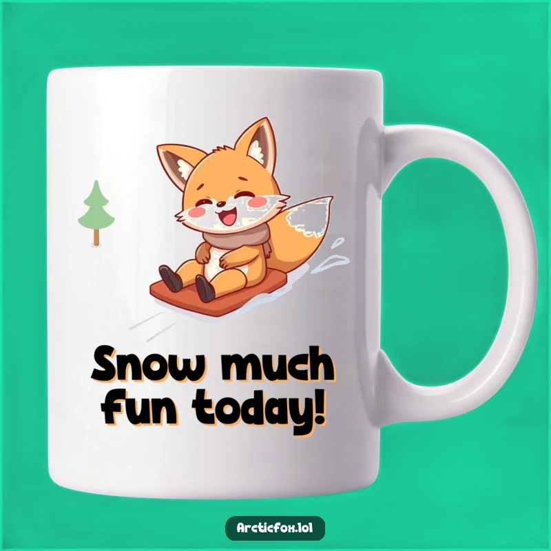Funny Giggling Fox Sliding Mug: A Hilarious Winter Gift for Fox Lovers