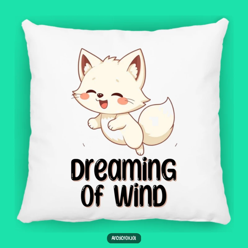 Funny Kawaii Arctic Fox Pouncing Pillow: Cozy Comfort with Hilarious Charm