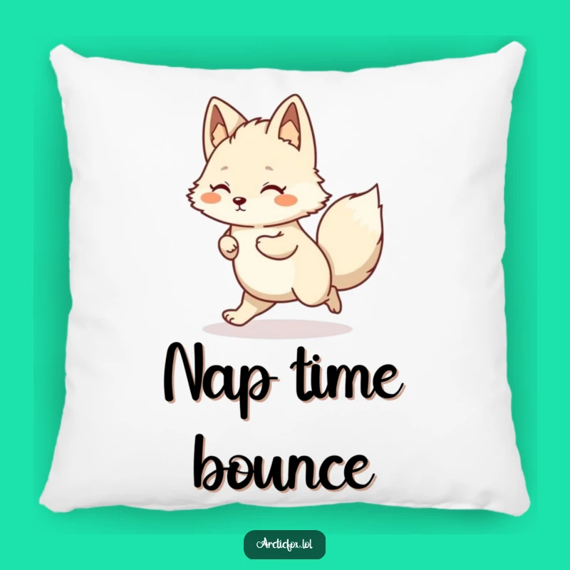Funny Kawaii Arctic Fox Hop Pillow: Cuddle Joy, Perfect Gift!