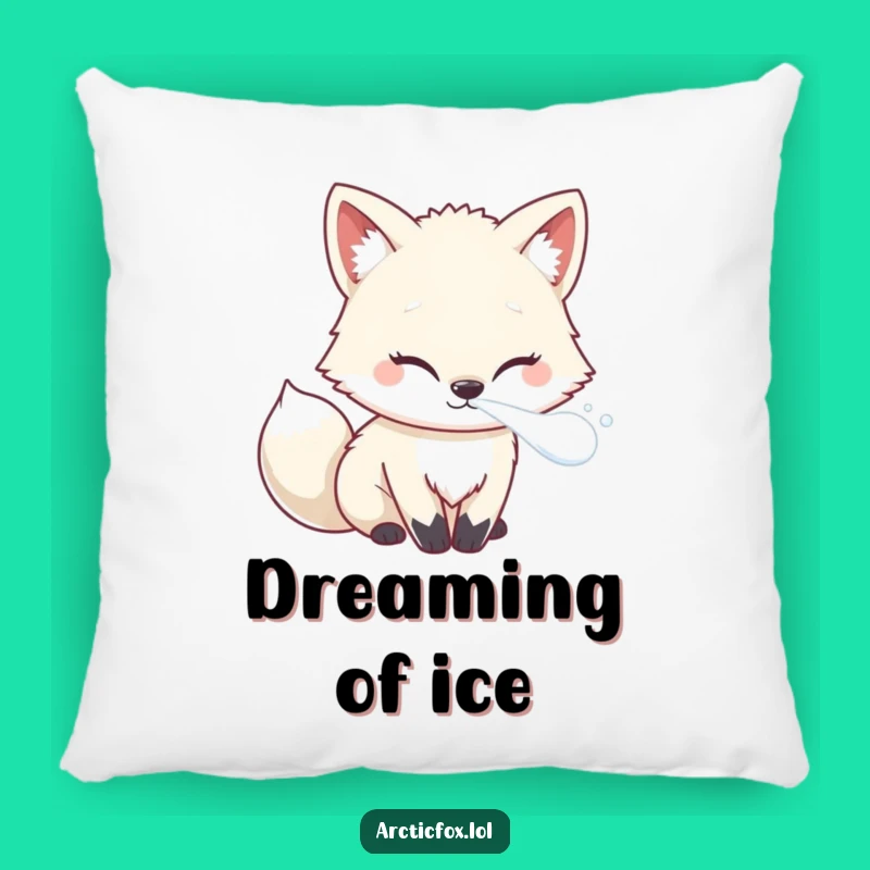 Funny Kawaii Arctic Fox Pillow: Cozy Comfort, Frosty Fun, Perfect Gift!