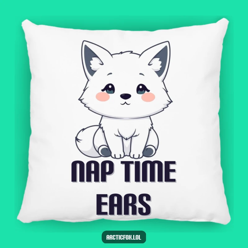 Funny Kawaii Arctic Fox Pillow: Soft, Cute & Hilarious Comfort for an Attentive Gift!