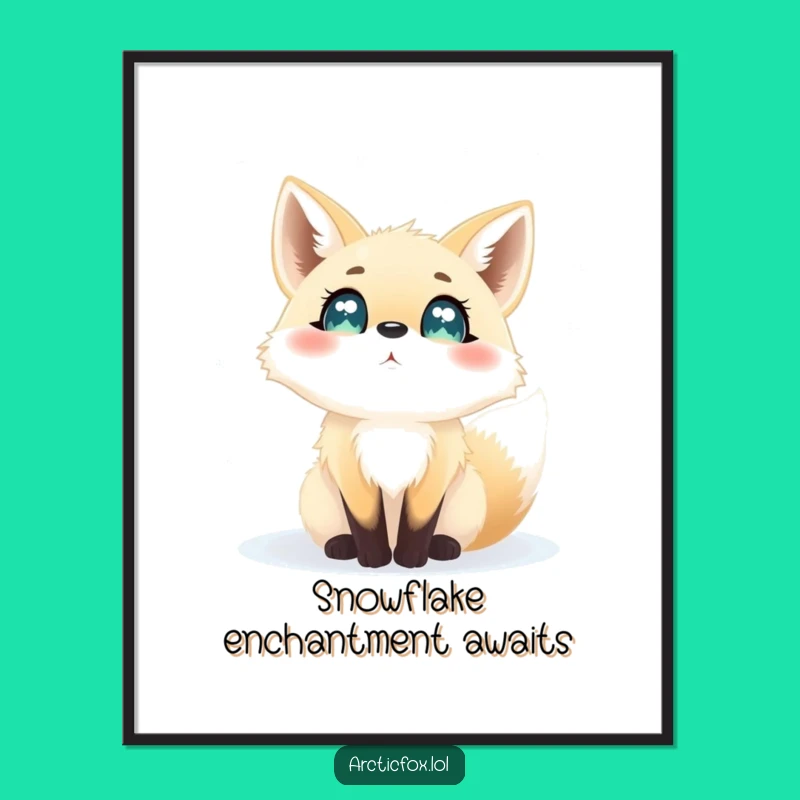 Funny Arctic Fox Snowflakes Digital Art - Instant Winter Joy Download, Perfect Funny Gift