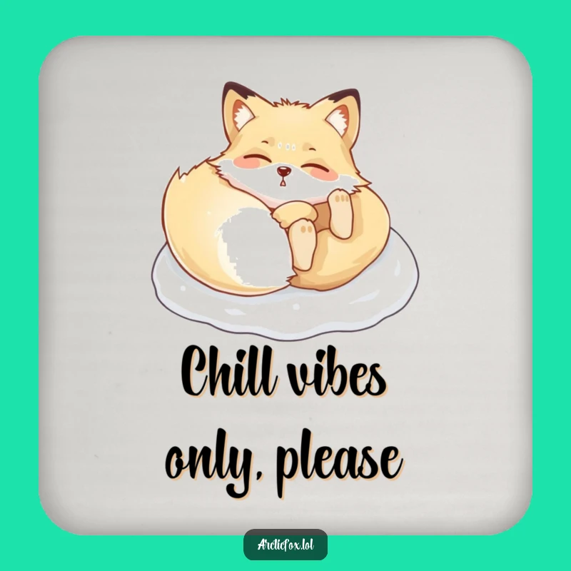 Funny Arctic Fox Snow Roll Coaster - Protect Surfaces with Hilarious Winter Art