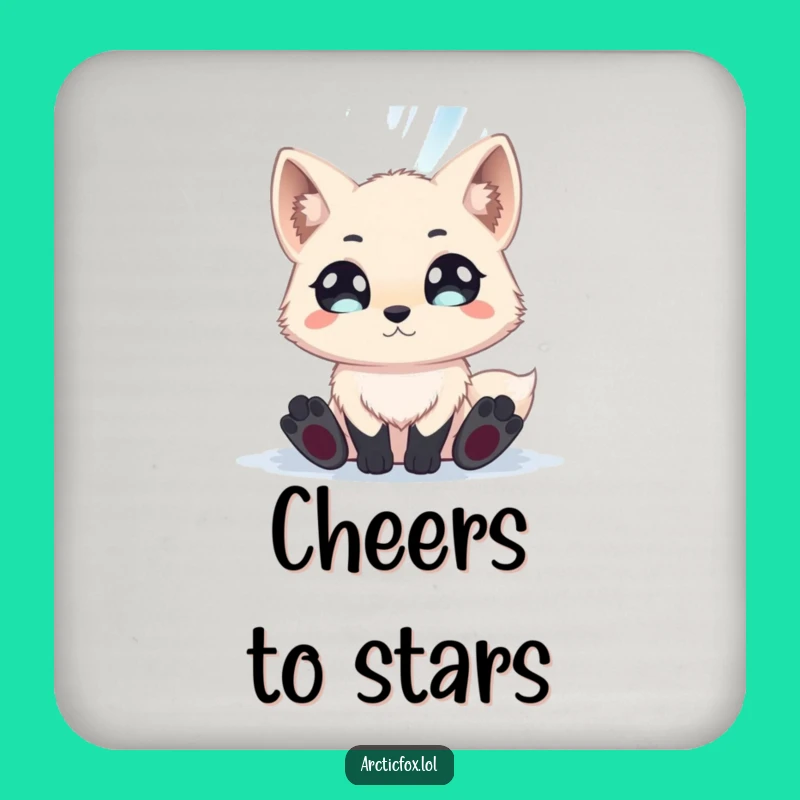 Funny Aurora Arctic Fox Coaster - Magical Table Protection