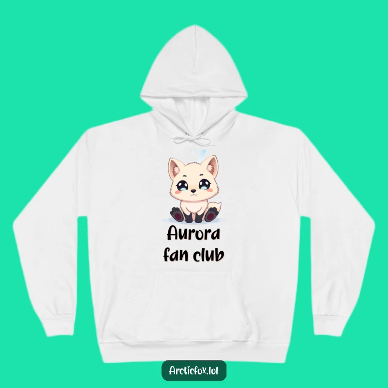 Funny Aurora Watching Arctic Fox Hoodie - Magical Night Sky Comfort