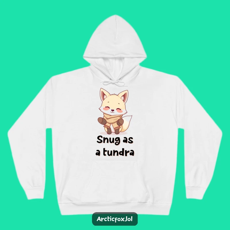 Funny Giggling Fox Hoodie: Cozy Arctic Fox Winter Comfort