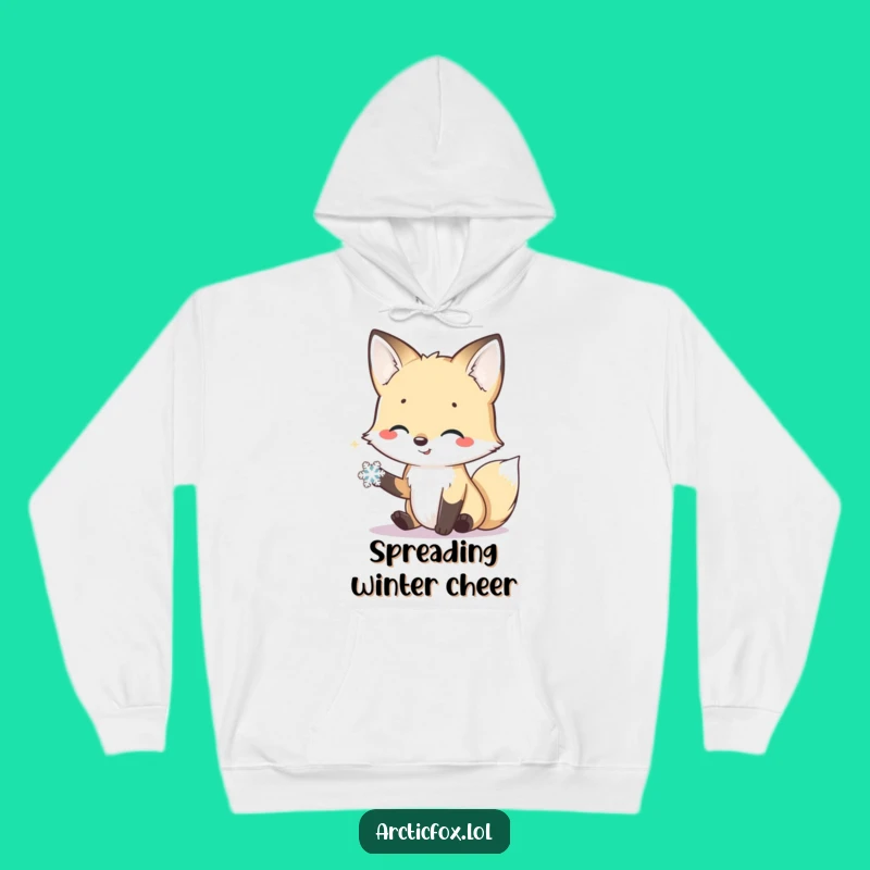 Funny Arctic Fox Gentle Friend Hoodie - Warm Winter Kindness Sweatshirt, Perfect Funny Gift