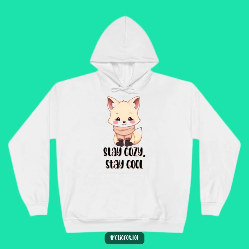 Funny Kawaii Arctic Fox Scarf Hoodie - Ultimate Cozy Winter Gift