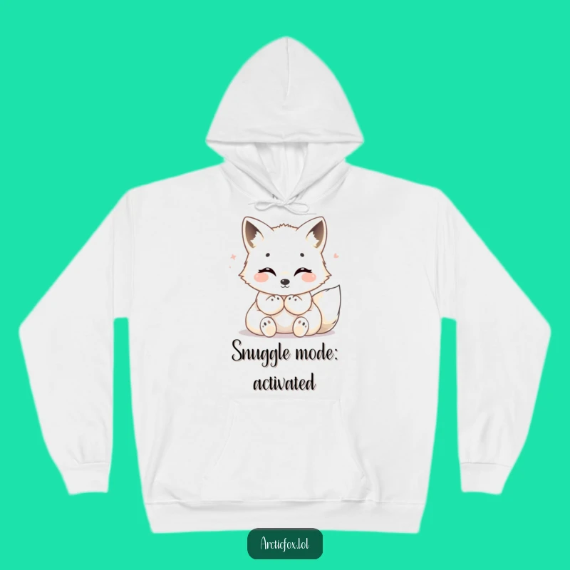 Ultimate Cozy Funny Arctic Fox Hoodie - Embrace Happiness and Warmth