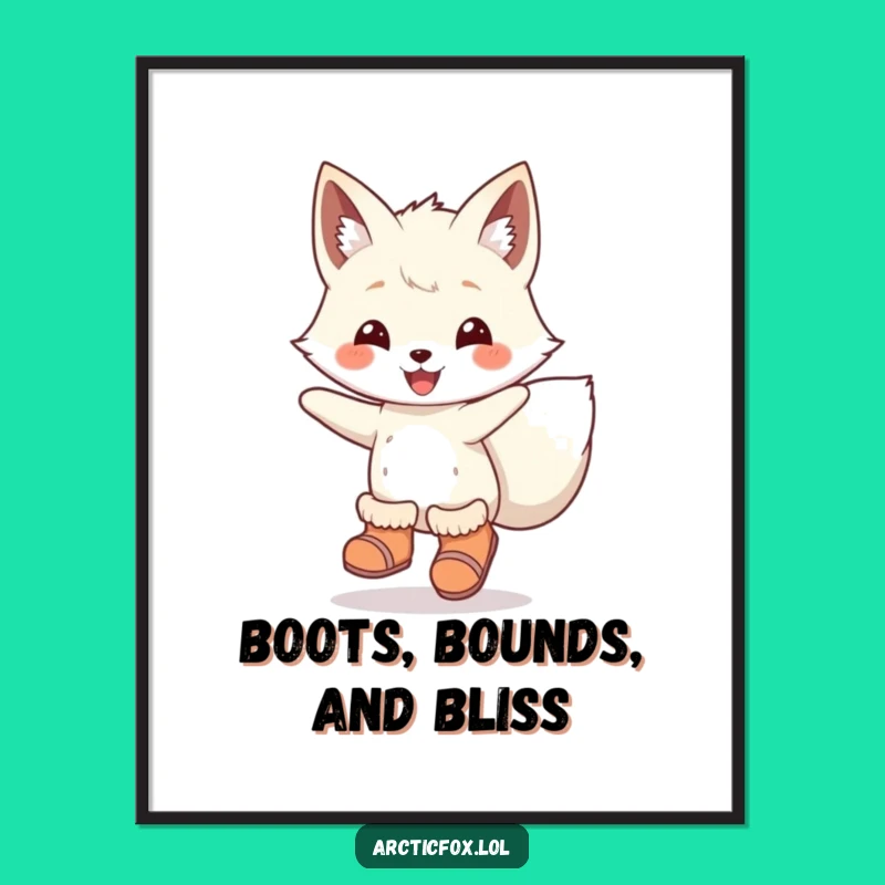 Free Printable Wall Art: Leaping Fox, Energetic Funny Downloadable Art