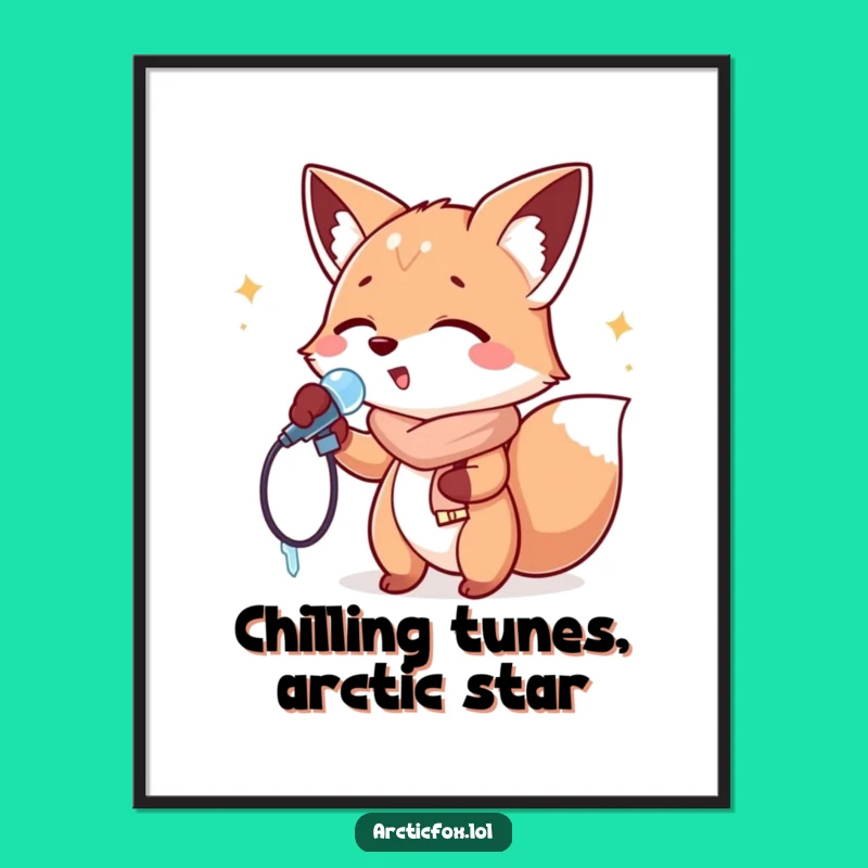 Free Printable Wall Art: Singing Fox, Whimsical Funny Downloadable Art