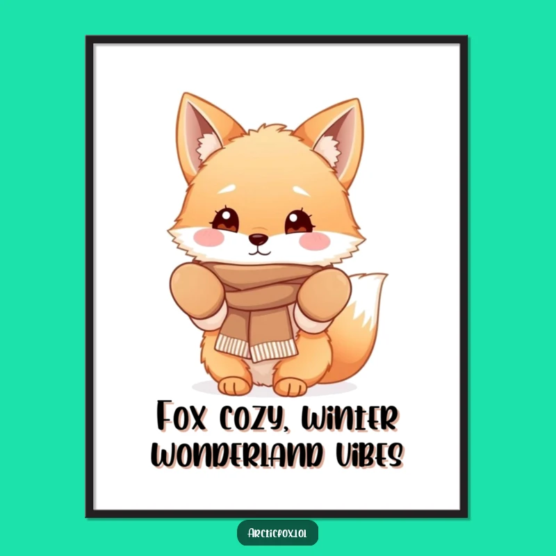 Free Printable Wall Art: Cozy Fox Winter Whimsy Funny Downloadable Decor
