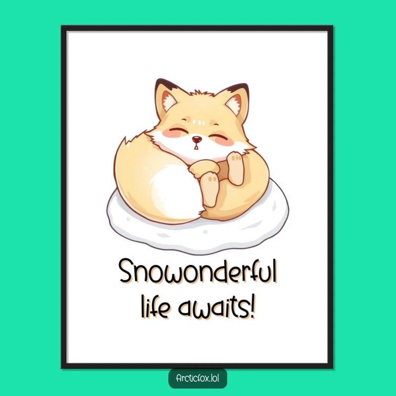 Funny Arctic Fox Art Free Printable Downloadable Wall Decor for a Cozy Home