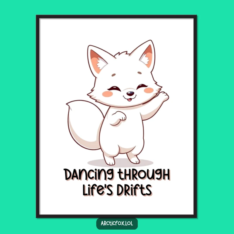Silly Arctic Fox Art Free Printable Downloadable Decor for a Playful Room