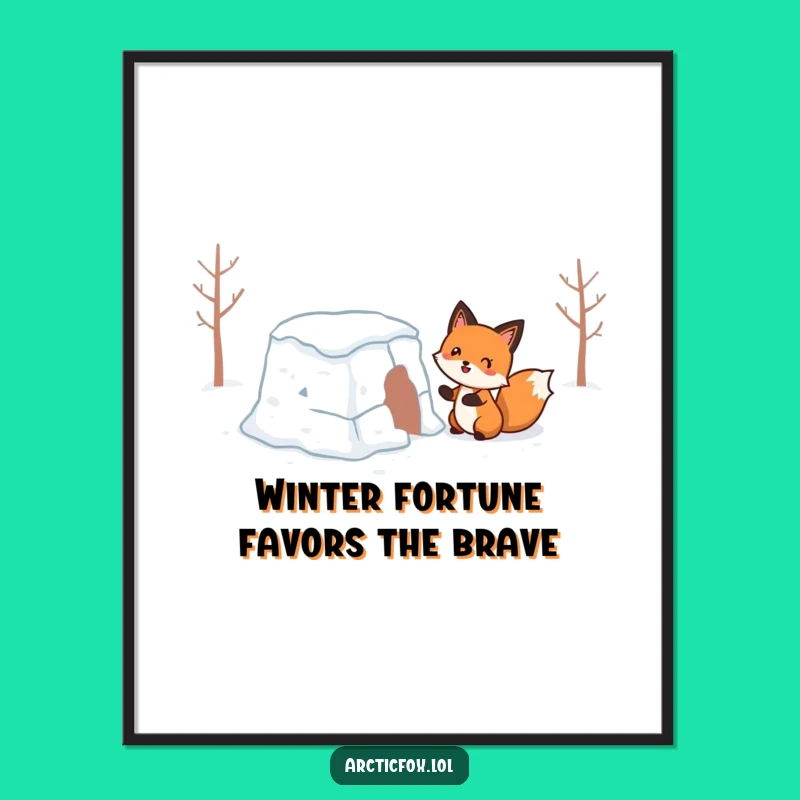 Free Printable Wall Art: Wobbly Fort Fox, Humorous Downloadable Decor
