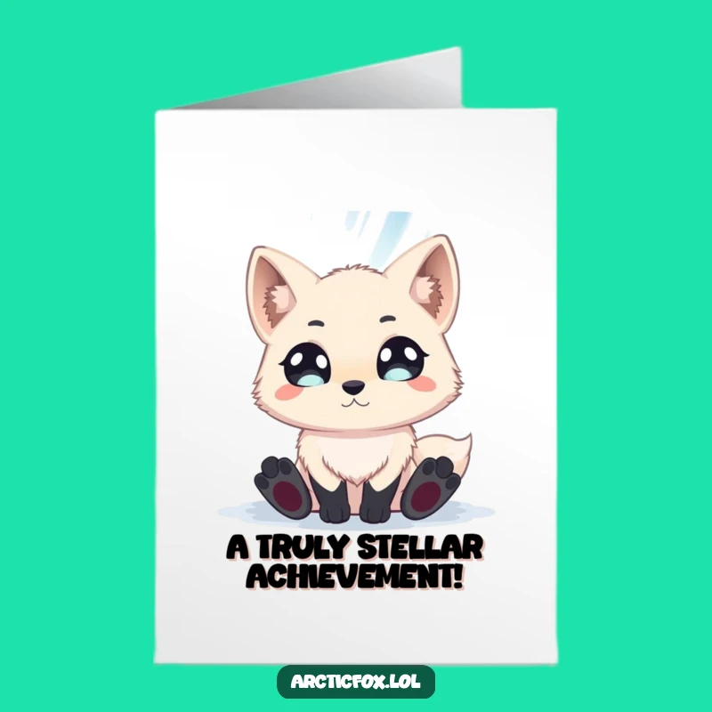 Free Printable Congrats Card: Aurora Fox Wonder, Funny Downloadable Gift