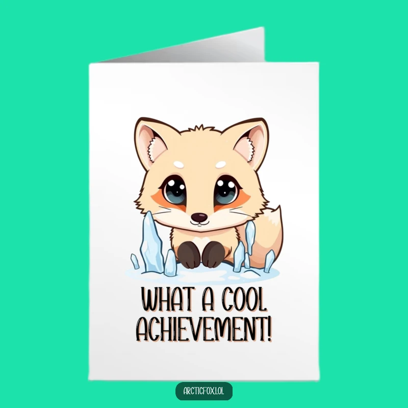 Free Printable Congrats Card: Curious Fox Amazed by Your Success!