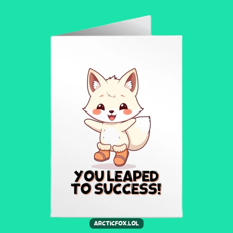 Free Printable Congrats Card: Joyful Leap, Funny Downloadable Gift