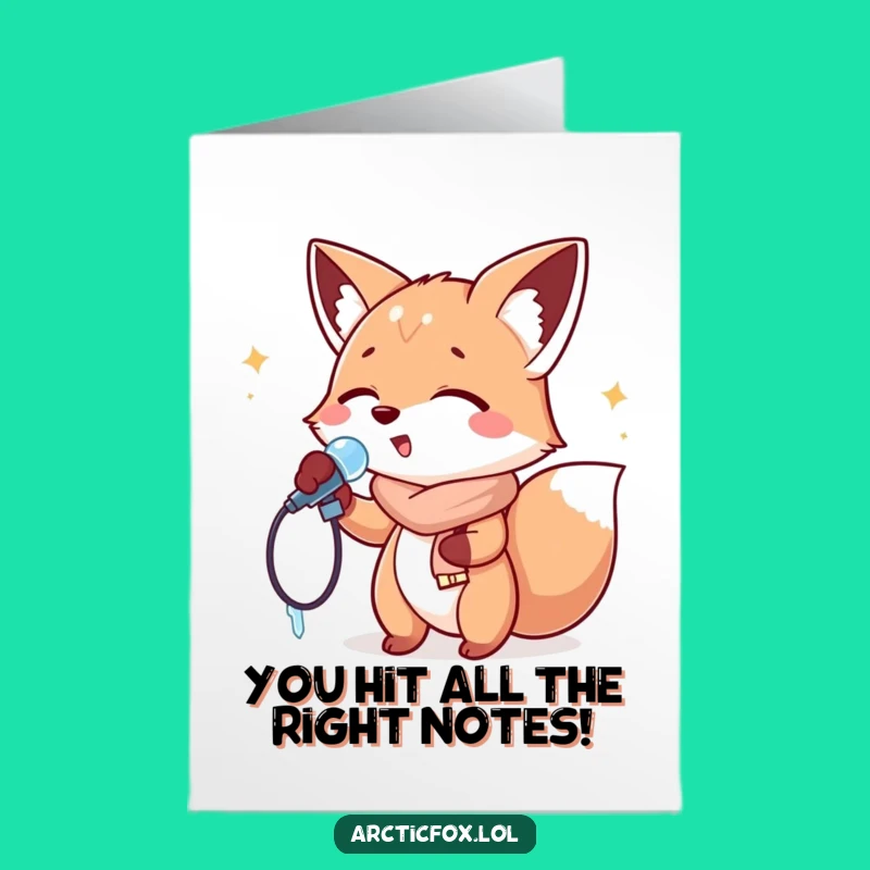 Free Printable Congrats Card: Singing Sensation, Funny Downloadable Gift