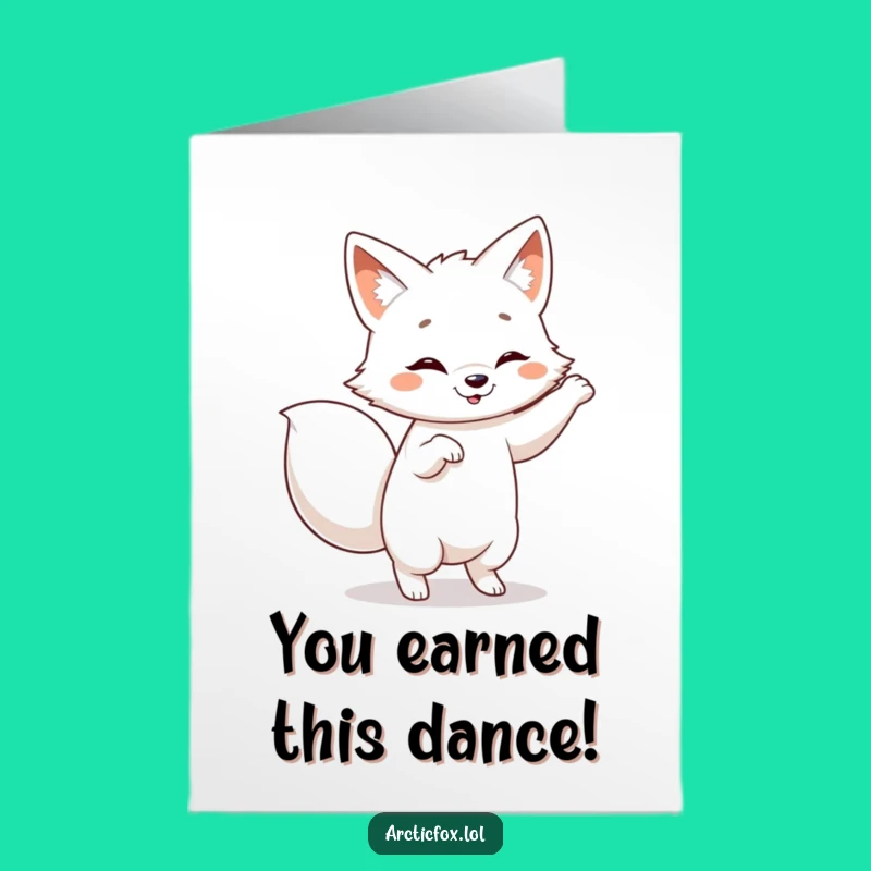 Joyful Arctic Fox Dance Card Free Printable to Celebrate Big Wins