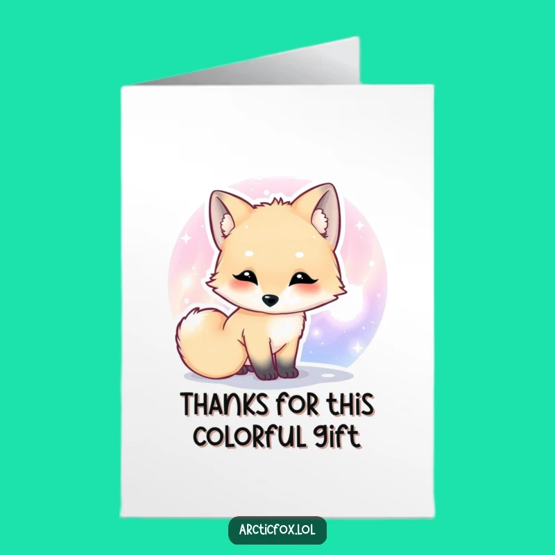 Free Printable Thank You Card: Fox & Aurora Appreciation