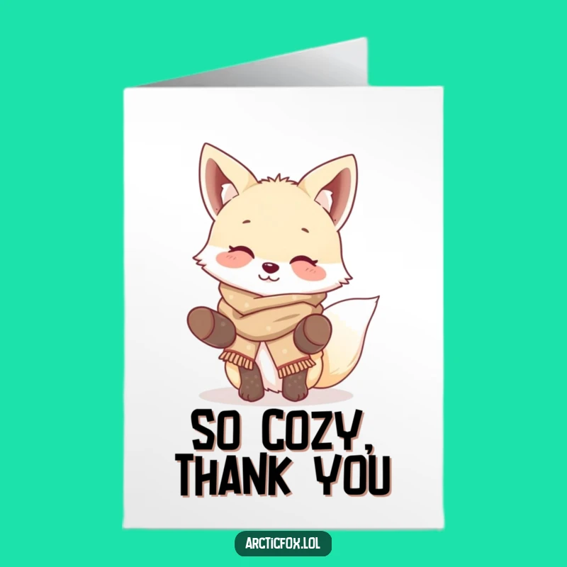 Free Printable Thank You Card: Giggling Fox Expresses Thanks, Funny Downloadable