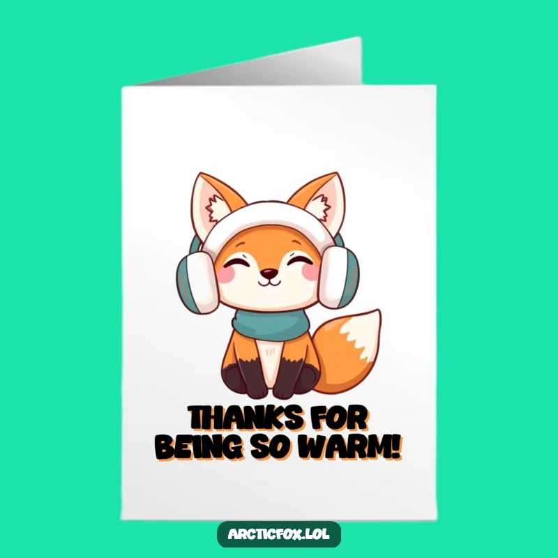 Free Printable Thank You Card: Content Fox, Heartfelt Funny Downloadable Gift
