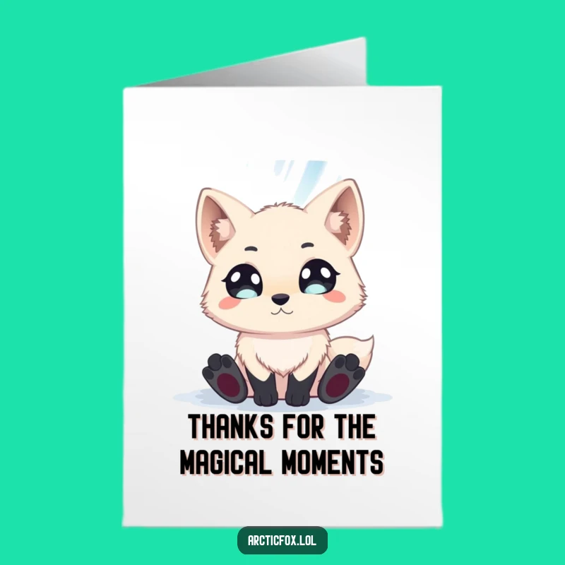 Free Printable Thank You Card: Aurora Fox Wonder, Funny Downloadable Gift