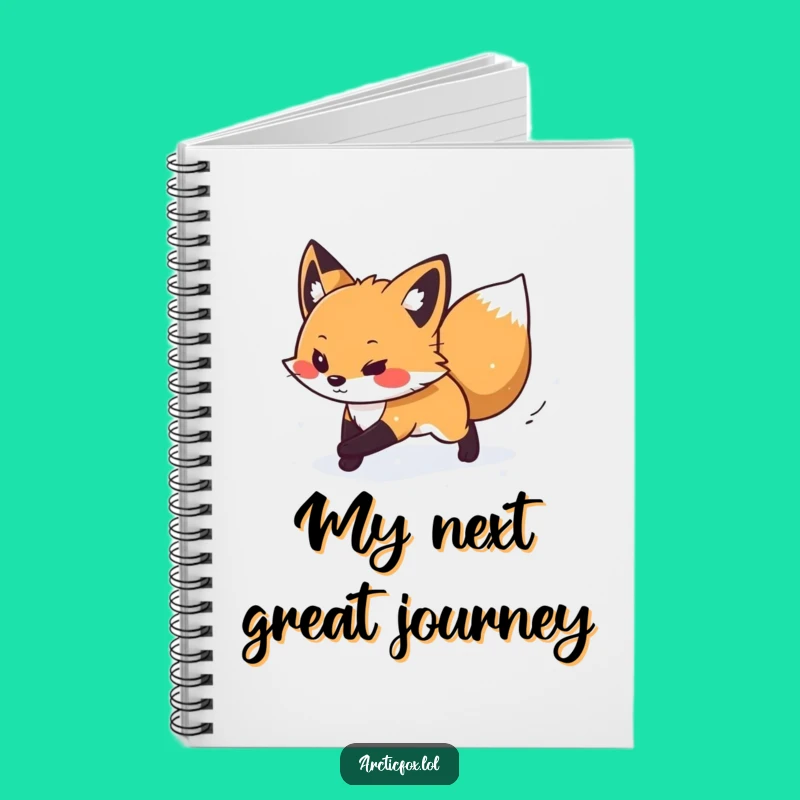 Funny Arctic Fox Adventure Journal - Lined Notebook for Brave Ideas, Perfect Funny Gift