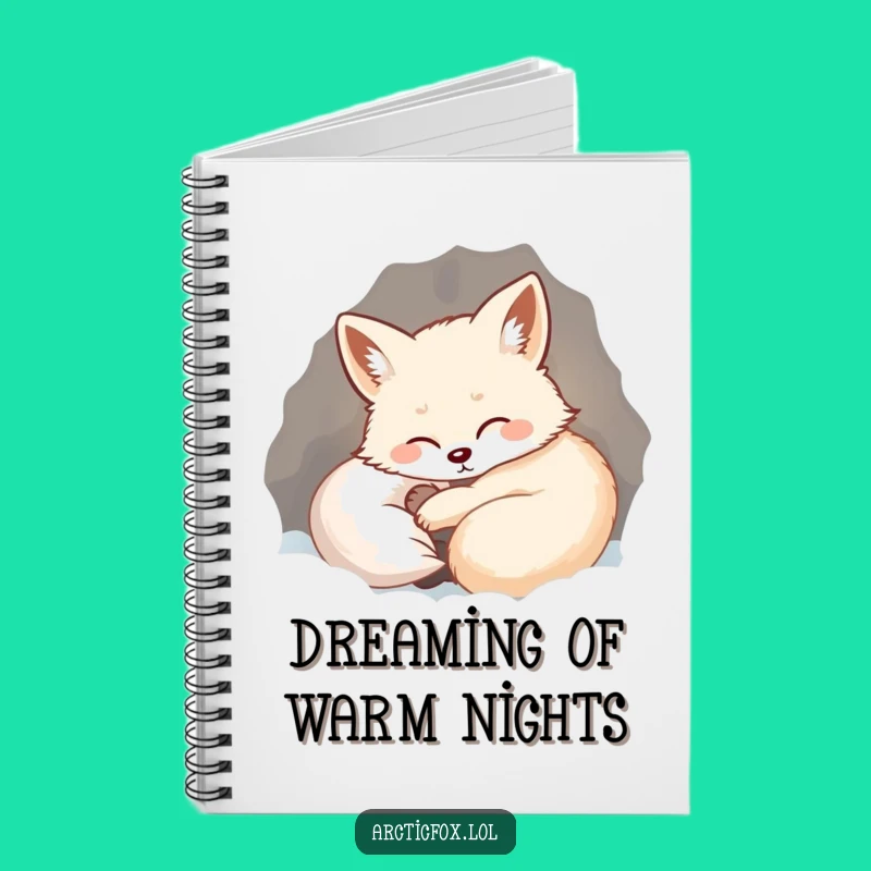 Funny Arctic Fox Cozy Journal - Lined Notebook for Relaxing Thoughts, Perfect Funny Gift
