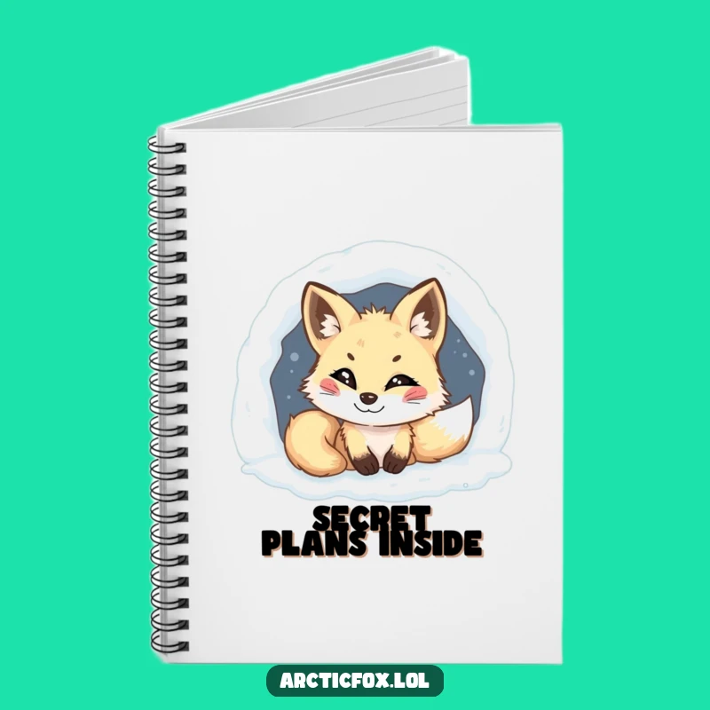 Funny Arctic Fox Notebook: Mischief Grins for Your Notes - Perfect Gift