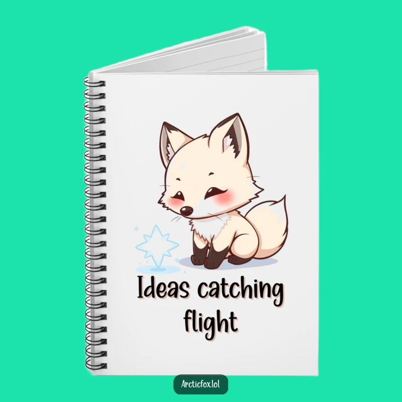 Funny Arctic Fox Snowflake Notebook: Playful Notes - Perfect Gift