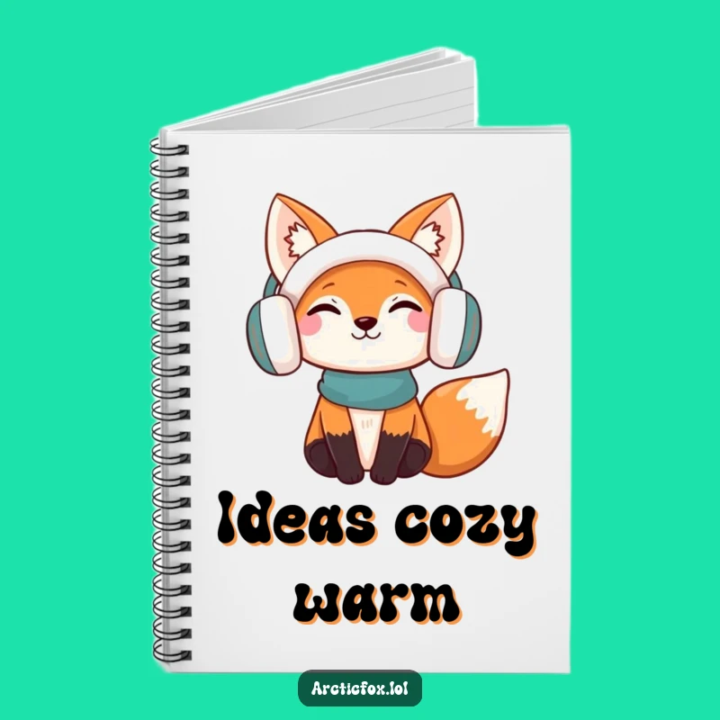 Funny Content Fox Notebook: Jot Down Ideas with This Cozy Earmuff Fox