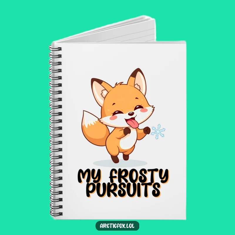 Funny Fox Snowflake Notebook: Jot Down Winter Adventures