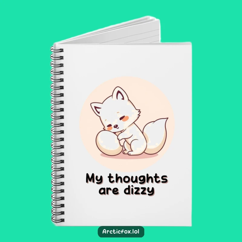 Funny Kawaii Arctic Fox Notebook - Journal Your Laughs, Ideal Funny Gift for Writers