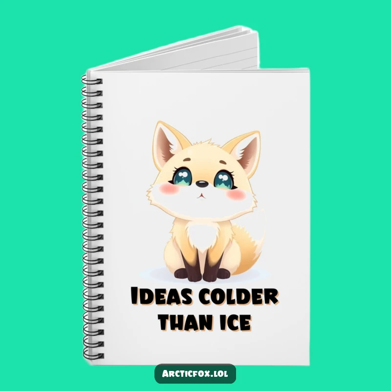 Funny Arctic Fox Winter Journal - Lined Notebook for Snowy Day Ideas, Perfect Funny Gift