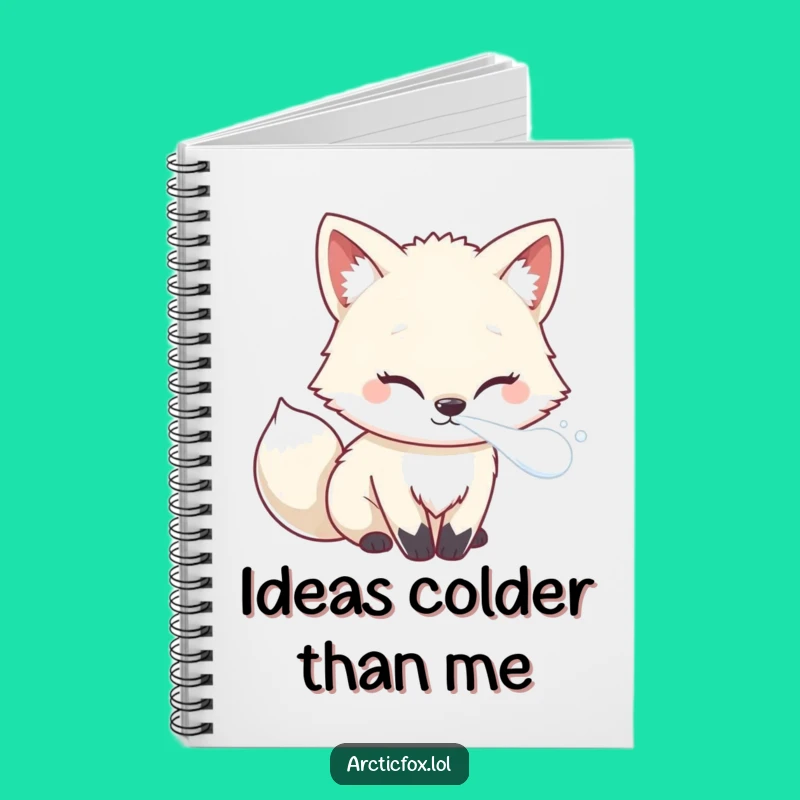 Funny Kawaii Arctic Fox Notebook: Jot Down Laughs, Perfect Gift!
