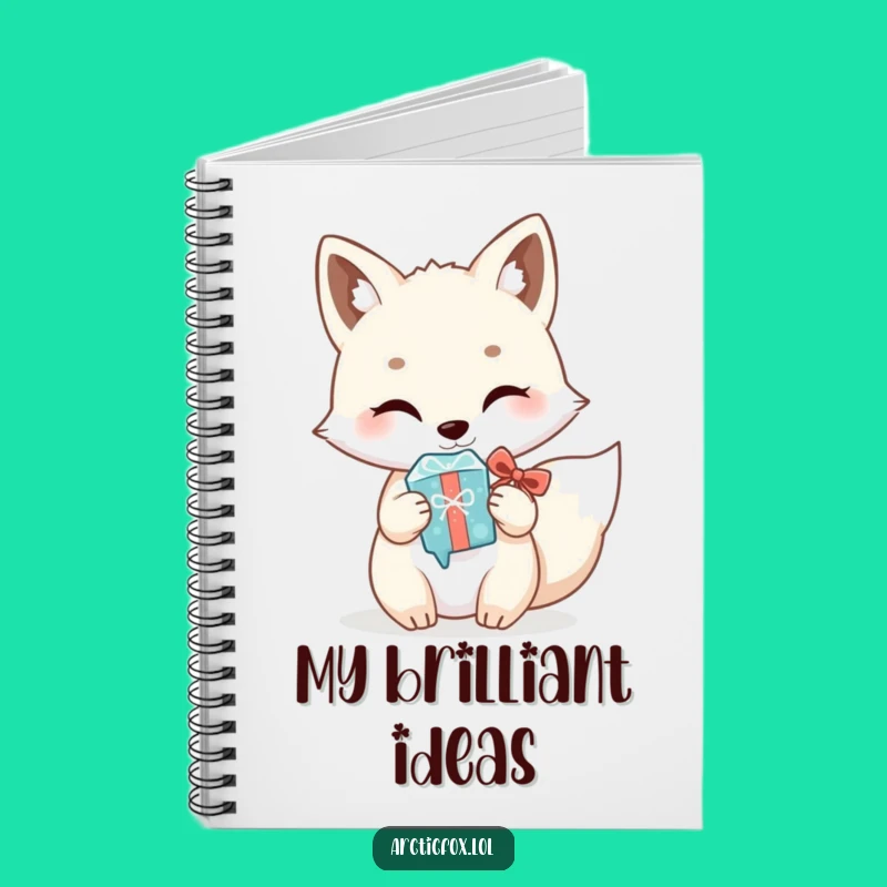 Funny Kawaii Arctic Fox Gift Notebook - Journal Your Generosity, Ideal Funny Gift for Writers