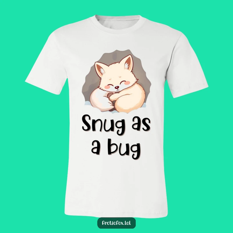 Funny Arctic Fox Den Nap T-Shirt - Cozy Animal Comfort Shirt, Ideal Funny Gift