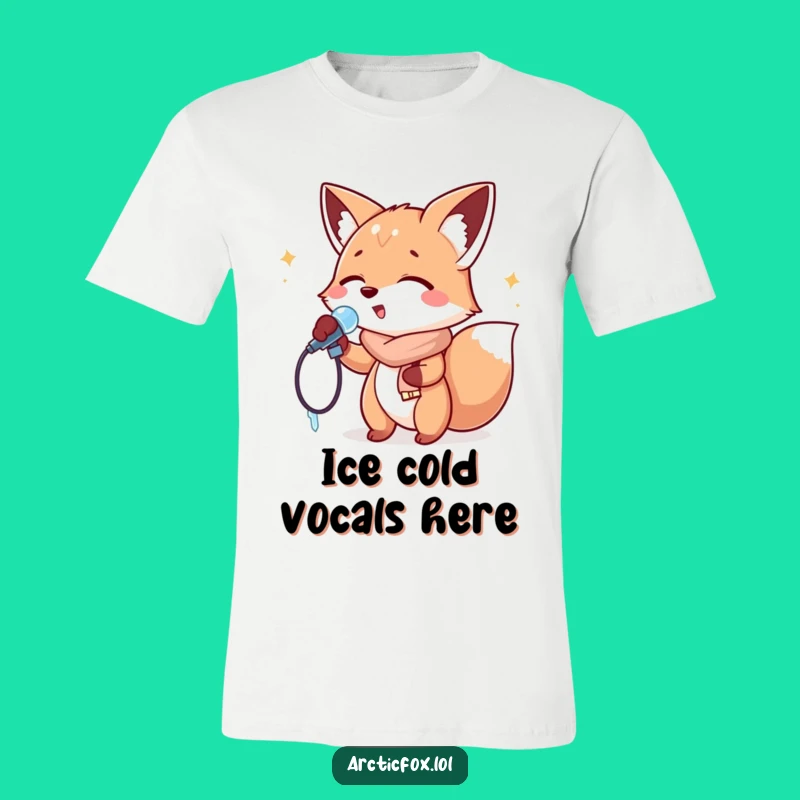 Funny Singing Fox T-Shirt: Be a Rockstar with This Icicle Mic Tee
